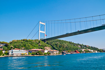 Fototapeta premium Istanbul city, the view from water, Turkey.