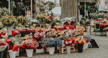 European street flower shop