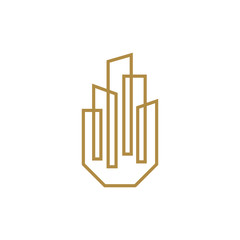 gold building line logo