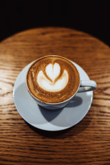 Latte art in a cup