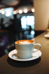 Latte art in a cup