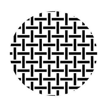 Vector seamless decorative pattern of intersecting fabric braided cords