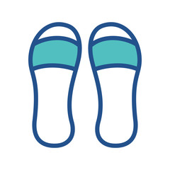 slipper icon design, flat style trendy collection
