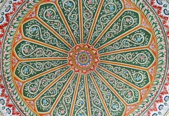 art colorful crafted on the marble wall, wall art