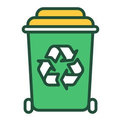 Waste recycling line color icon. Zero waste lifestyle. Environmental protection. Sign for web page, app. UI UX GUI design element. 