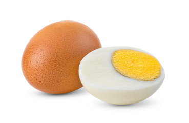 boiled egg isolated on white background