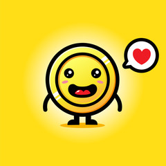 Cute coin vector design