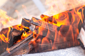 Fiery background, texture, fire closeup