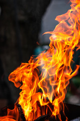 Fiery background, texture, fire closeup