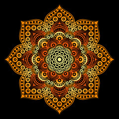 Round vector symetric mandala