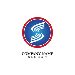 Business corporate letter S logo design vector.