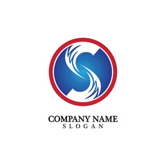 Business corporate letter S logo design vector.