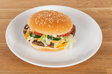 Tasty cheeseburger