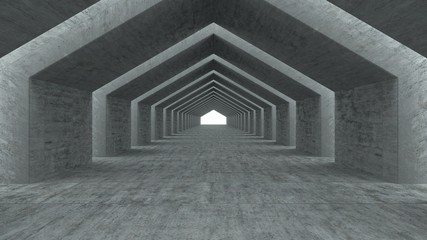 3d render dark concrete empty hall background