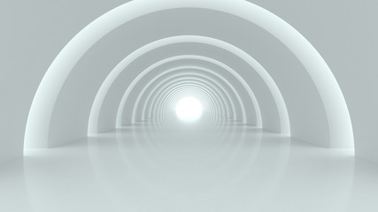 Obraz premium 3d render white clean empty hall abstract background