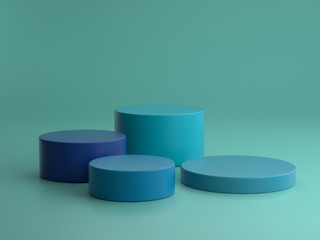 3d render ofbackground with a pedestal and a showcase, abstract minimal concept, blank space, simple clean design, minimalist mockup