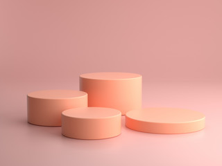 3d render ofbackground with a pedestal and a showcase, abstract minimal concept, blank space, simple clean design, minimalist mockup