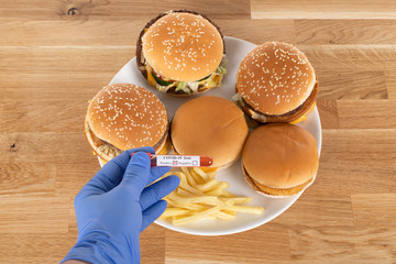 Home delivery burger - covid-19 patient