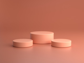 3d render ofbackground with a pedestal and a showcase, abstract minimal concept, blank space, simple clean design, minimalist mockup