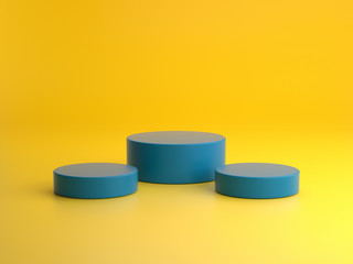 3d render ofbackground with a pedestal and a showcase, abstract minimal concept, blank space, simple clean design, minimalist mockup