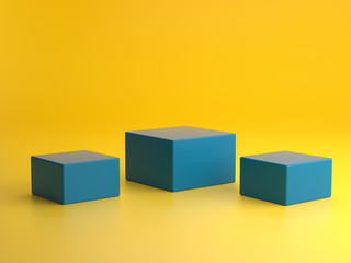 Obraz premium 3d render ofbackground with a pedestal and a showcase, abstract minimal concept, blank space, simple clean design, minimalist mockup