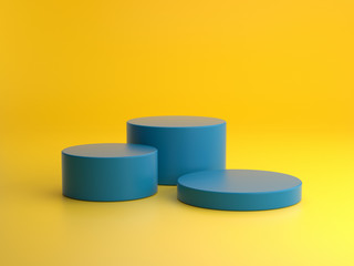 3d render ofbackground with a pedestal and a showcase, abstract minimal concept, blank space, simple clean design, minimalist mockup