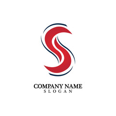 Business corporate letter S logo design vector.