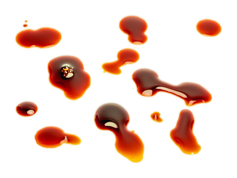 drop of blood isolated on white background close upr. with clipping path.