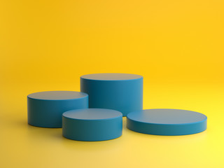3d render ofbackground with a pedestal and a showcase, abstract minimal concept, blank space, simple clean design, minimalist mockup