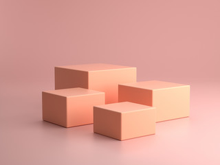 3d render ofbackground with a pedestal and a showcase, abstract minimal concept, blank space, simple clean design, minimalist mockup