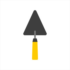 Trowel building icon vector on white background.