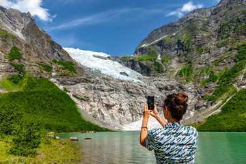 Bøyabreeen Gletscher in Norwegen, Scandinavien