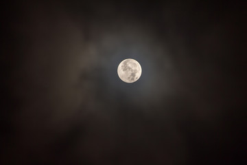 full moon in the night sky