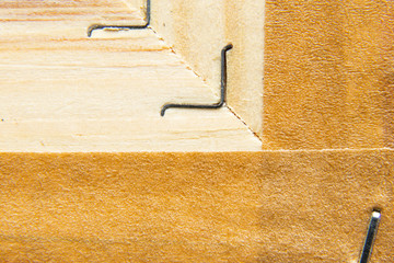 angle of a wooden frame close-up on a picture