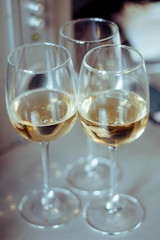 champagne in glass glasses