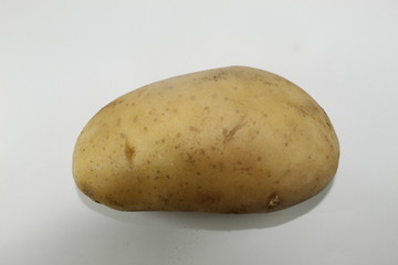 Potatoes  on a white background