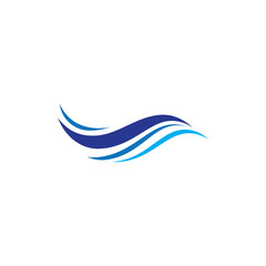 Naklejka premium Water wave logo icon illustration