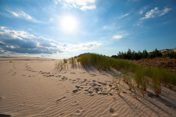 Wydmy słowiński park narodowy łeba piasek lato morze bałtyckie