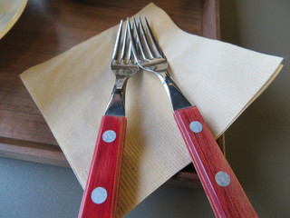 forks on a napkin