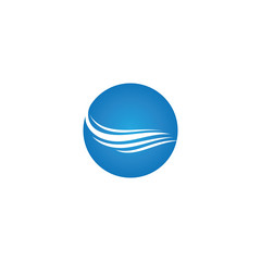 Water wave logo icon illustration