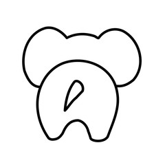 Cute elephant calf butt illustration