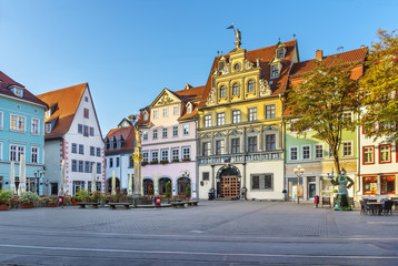 Fototapeta na wymiar Fischmarkt square, Erfurt, Germany