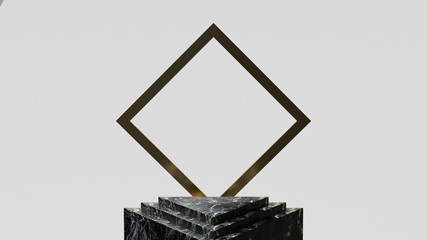 3d render ofbackground with a pedestal and a showcase, abstract minimal concept, blank space, simple clean design, minimalist mockup