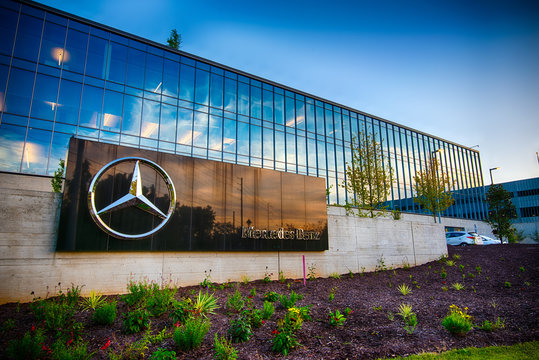 SANDY SPRINGS, GA- Aug. 7, 2019: Mercedes-Benz USA Headquarters in Sandy Springs, GA, on Aug. 7, 2019. The headquarters was relocated to Georgia in 2018 from New Jersey. 