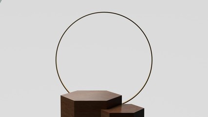 3d render ofbackground with a pedestal and a showcase, abstract minimal concept, blank space, simple clean design, minimalist mockup