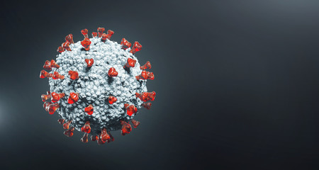 covid-19 - corona virus mikroskop banner illustration