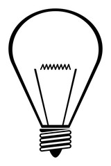 Light bulb. Lamp. Icon, vctor, illustration