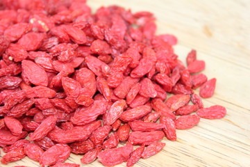 Orange red fresh wolfberry,Healthy, environmentally friendly dried goji berry.
