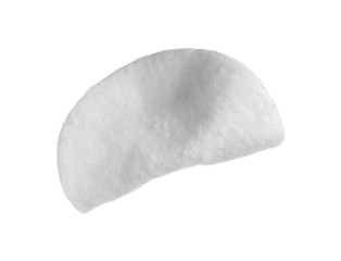 Wadding, absorbent cotton wool pad, swab isolated on white background with clipping path