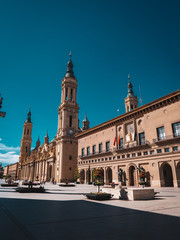 Naklejka premium Plaza del Pilar in Zaragoza, Spain